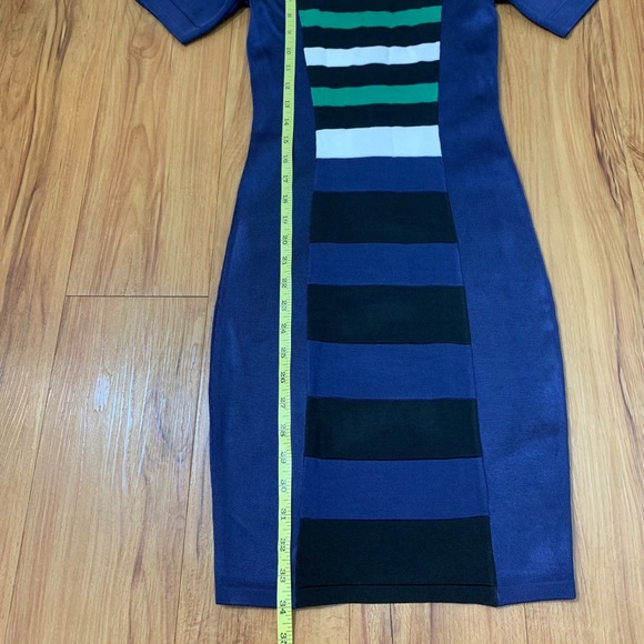 French Connection Striped Bodycon Bandage Dress - Picture 9 of 9